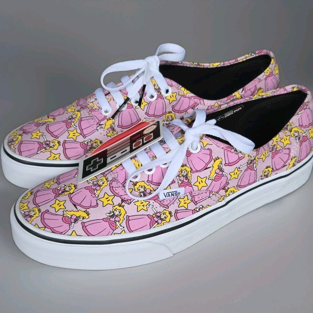 B12 VANS Nintendo Princess Peach Womens 10.5/Men’s 9.0 Sneakers New